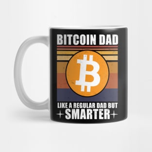 Bitcoin Dad Like a Regular Dad But Smarter Retro Mug